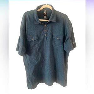 Kuhl Men's Casual Blue Polo Shirt Lightweight Size XXL